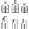 AOROPS Set Di Adattatori,6 Pezzi Adattatore per Bussola Socket Ratchet Converter, Set Di Adattatori Chiave a Cricchetto da 1/4 a 3/8, da 3/8 a 1/4, da 3/8 a 1/4, da 1/4 a 3/8, da 1/2 a 1/4, da 1/4 a 1/2