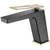 i-mex Rubinetto monocomando per lavabo anticalcare Imex Svezia Nero Oro BDC032-1NGOLD