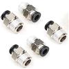 CEKER Sonna PC 1/4 OD x 1/4 NPT filettatura Push to Connect tubo pneumatico raccordo maschio dritto raccordi Push Fit connettore a sgancio rapido raccordi aria confezione da 5