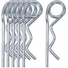 SKIR'CO (6 pezzi) Coppiglie a molla in acciaio zincato 3 mm, clip R a doppio anello, coppiglia a molla a forma di R