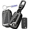 Jinhon Custodia pieghevole per chiave adatta per VW up! Golf Plus Polo 6R T5 T6 Tiguan 5N Skoda Superb Yeti Seat Ibiza, custodia per chiave auto, accessori in metallo, custodia per chiavi, colore nero