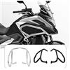 Fayedenicy Motorcycle Engine Guard Bumper Protector Highway Crash Bars Frame Falling Slider Stunt Cage Gas Tank Protection for NC750X NC 750 X NC 750X NC-750-X 2021 2022 2023 21-23 (Argento)