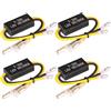 Gebildet 4Pezzi 12V 10W 10Ω Moto LED Resistore di Carico, LED Lampeggiatore Indicatori di Direzione, Resistenza di Alimentazione, Adattatore Indicatore per Moto Scooter(Y200)