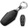 Jinhon Custodia per chiave auto, in pelle, compatibile con BYD Atto 3 Seal U DM-i Sealion 7 6 Dolphin surf Shark 6 2023 2024 2025 2026 portachiavi custodia portachiavi custodia protettiva nera