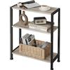 Vantimo Grigio-beige Tavolini Laterali, Tavolino Piccolo da Divano per Spazi Stretti Stretto Tavolino Cucina Salvaspazio per Soggiorno Camera da Letto Ufficio
