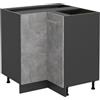 Vicco Mobile ad angolo cucina R-Line, Calcestruzzo, 75.6 cm senza piano di lavoro, per la libera combinazione all'interno di sistemi cucina modulari