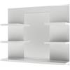 Vicco Specchio contenitore bagno Wilbur, Bianco, 58.8 x 50 cm con ripiani, per montaggio a parete con vano aperto