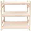 Stolarstwo Wochnik S.C. - Mensola impilabile in legno di faggio per cantina o casa, design modulare, 3 ripiani, 70 × 43 × 60 cm (larghezza x profondità x altezza)