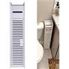 AUTOFU Armadietto da bagno impermeabile autoportante bianco da pavimento, mobile per armadietto, altezza 81 cm, sottile, alto, per WC, camera da letto, cucina, soggiorno con ripiano in carta