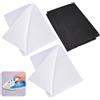 Dhisperares 3 Pezzi Fliselina Termoadesiva per Tessuti Bianco Nero 100 x 100 cm, 55 g/m², Tessuto Non Tessuto Termoadesivo, Tela Adesiva per Tessuti per Artigianato, Cucito, Rinforzo di Capi di Abbigliamento