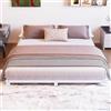 VERFARM Struttura per letto matrimoniale bassa da 8 cm, 4ft6, letto in metallo 135 x 190 cm, struttura letto matrimoniale in metallo resistente con supporto a doghe in acciaio, senza bisogno di box