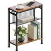 Vantimo Tavolino laterale stretto, Comodino stretto con spazio di archiviazione tavolino da divano per spazi stretti piccolo tavolo soggiorno camera da letto cucina balcone 18x43x56.5cm