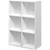 Produce Shop Libreria Ufficio Moderna Bianca con 6 scaffali a cubo 65x30x97cm Ika 2
