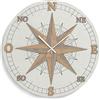 Liberoshopping Orologio da Parete Moderno Rotondo in Legno Laminato Rosa dei Venti 30X30 cm (Modello 2)
