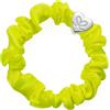 By Eloise London Silk Scrunchie Silver Heart Elastico per capelli donna 1 pz colore Lemon Yellow