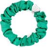 By Eloise London Silk Scrunchie Silver Heart Elastico per capelli donna 1 pz colore Jungle Green