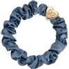 By Eloise London Silk Scrunchie Gold Heart Elastico per capelli donna 1 pz colore Faded Denim
