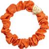 By Eloise London Silk Scrunchie Gold Heart Elastico per capelli donna 1 pz colore Orange Peel