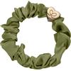 By Eloise London Silk Scrunchie Gold Heart Elastico per capelli donna 1 pz colore Olive Green