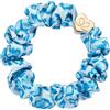 By Eloise London Silk Scrunchie Gold Heart Elastico per capelli donna 1 pz colore Blue Leopard