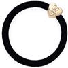 By Eloise London Velvet Gold Heart Elastico per capelli 1 pz colore Nero