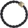 By Eloise London Gold Pyramid Stud Black