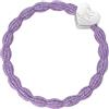 By Eloise London Metallic Silver Heart Elastico per capelli donna 1 pz colore Lilac