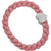 By Eloise London Woven Silver Heart Elastico per capelli donna 1 pz colore Flamingo Pink