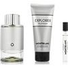 Montblanc Explorer Platinum Pacco regalo eau de parfum 100 ml + bagnoschiuma 100 ml + eau de parfum opzione Grey Cover