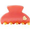 By Eloise London By Eloise Medium Hair Claw Gold Heart Coral Sunset