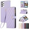 Vaitasy Custodia per Samsung Galaxy A33 5G Pelle PU Cerniera Custodia a Portafoglio per Galaxy A33 5G Custodia con Magnetica Flip Stand Case Cover Viola