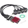 CERRXIAN Scheda di espansione RS232 da PCIE a porta, scheda seriale PCI-E X1 DB9, 8 Chipset PCI-Express Controller Card