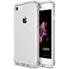 doupi PerfectFit AirClear Custodia per iPhone SE (2022) / iPhone 8/7 (4.7 Pollici), Cristallino Backcover e Protettivo Telaio Paraurti, Trasparente