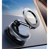 Romuto Supporto Telefono Auto Ventosa Magnetico [89+LBS Ventosa & 2800 gf Magnetico] 360° Rotazione Supporto Cellulare Auto per MagSafe,Pieghevole Reggi Telefono Auto per iPhone17 e Samsung Kit