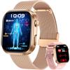 NONGAMX Orologio Smartwatch Donna con ECG+HRV: 1.88 Smart Watch con Bluetooth Chiamate Cardiofrequenzimetro Pressione Sonno Smartband 130+ Modalità Sportive Torcia Impermeabile IP67 Orologi per IOS e Android