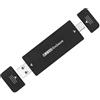 DUZEPA Combo Type C e USB 3.1 a NVME M Key M.2 NGFF SATA SSD Adattatore Case Chipset RTL9210B per SSD 2230 2242mm Doppia Interfaccia
