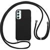 Vauki Cover per Cordino con Collana per Samsung Galaxy A34 5G 6.6, Custodia Silicone Morbido con Corda, Case Tracolla Antiurto con Necklace Regolabile per Samsung A34 5G, Nero