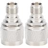 Agatige Connettore N Maschio a TNC Femmina, 2PCS Adattatore N Maschio a TNC Femmina Placcato Oro Portatile Connettore Adattatore Diritto Alte Prestazioni per CCTV, Radio Wi-Fi, ecc.