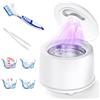 Ultralent Pulitore ad ultrasuoni 45000 Hz UV a ultrasuoni, 200 ml, 4 modalità, 25 W Ultrasonic Cleaner Dental Pod per la pulizia delle guide dentali, protesi, dentiere, allineatore, protesi, testina dello