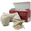 Erboristeria Vita Fascia con noccioli di ciliegia sfoderabile e lavabile scaldacollo per dolori addominali, mal di pancia, febbre alta (900gr. - 58x12x5cm) con Cuoricini Bianchi. Terapia caldo freddo.