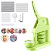 VEVOR Macchina per Spille da 58 mm in Plastica, Pressa con 100 Accessori Libretto Magico Taglierina Circolare e Chiavi Esagonali, Impugnatura Ergonomica Rinforzata, Colore Verde, per Produzione Spille