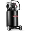 VEVOR Compressore d'Aria per Gonfiaggio da 50 Litri 1,5 KW, Pressione Massima 8 Bar, Serbatoio del Compressore d'Aria Senza Olio, Portatile su Ruote per Riparazioni Auto, Gonfiaggio Pneumatici