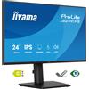 iiyama iiyama ProLite XB2491HS-B1 - Monitor a LED - 24 (23.8 visualizzabile) - 1920 x 1080 Full HD (1080p) @ 120 Hz - IPS - 350 cd/m² - 1500:1 - 1 ms - HDMI, DisplayPort - altoparlanti - nero, opaco XB2491HS-B1