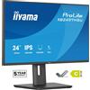 iiyama iiyama ProLite XB2497HSU-B1 - Monitor a LED - 24 (23.8 visualizzabile) - 1920 x 1080 Full HD (1080p) @ 120 Hz - IPS - 350 cd/m² - 1500:1 - 4 ms - HDMI, DisplayPort - altoparlanti - nero, opaco XB2497HSU-B1