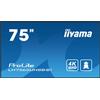 iiyama iiyama LH7565UHSB-B1 visualizzatore di messaggi Design chiosco 189,2 cm [74.5] LED Wi-Fi 800 cd/mÂ² 4K Ultra HD Nero Processore integrato Android 11 24/7 (75 PROLITE LH7565UHSB-B1 Commercial Display - 75 Black Large Format Display 4K 800cd/m2 …