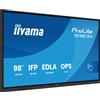 iiyama iiyama TE9813A-B2AG visualizzatore di messaggi Design chiosco 2,48 m [97.5] Wi-Fi 500 cd/mÂ² 4K Ultra HD Nero Touch screen Processore integrato Android 24/7 (98 ProLite TE9813A-B2AG - Clearance - Clearance - Box Damage - 98 Black Google EDLA …