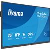 iiyama iiyama TN7505A-B1AG visualizzatore di messaggi Pannello piatto interattivo 189,3 cm [74.5] 500 cd/mÂ² 4K Ultra HD Nero Touch screen (iiyama TN7505A-B1AG Signage Display 189.3 cm [74.5] 500 c) TN7505A-B1AG