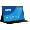 iiyama iiyama ProLite P1671HSC-B1 - Monitor a LED - 15.6 - telaio aperto - 1920 x 1080 Full HD (1080p) @ 60 Hz - IPS - 250 cd/m² - 1000:1 - 3 ms - Mini HDMI, USB-C - nero, opaco P1671HSC-B1