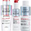 L'Oreal Paris L'Oréal Paris Elvive Bond Repair Set Capelli Danneggiati Shampoo Senza Solfati 200ml + Siero Senza Risciacquo Riduce Doppie Punte 150ml + Trattamento Pre-Shampoo con Acido Citrico 200ml - Set da 3