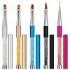 MengH-SHOP Pennelli Unghie Gel Professionali Nail Art Pennelli con Manico Strass Strumenti per Nail Pittura Disegno del Chiodo fai da 5 Pezzi